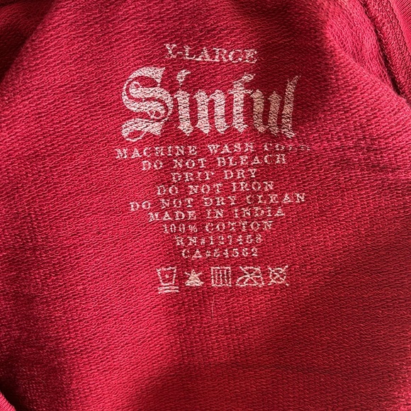 Sinful skull leopard & red sweatshirt brand new without tags . Super rare - Picture 3 of 4